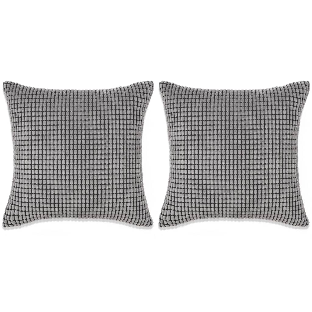 vidaXL Sierkussenset 45x45 cm velours gebroken wit 2-delig