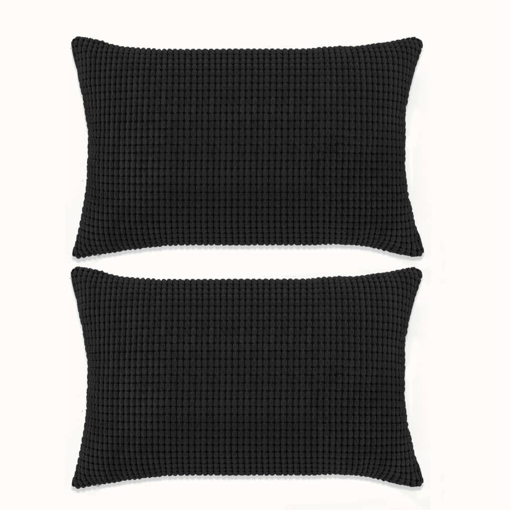 vidaXL Sierkussenset 45x45 cm velours gebroken wit 2-delig