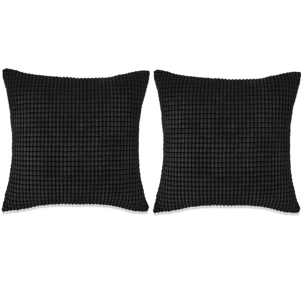 vidaXL Sierkussenset 45x45 cm velours gebroken wit 2-delig