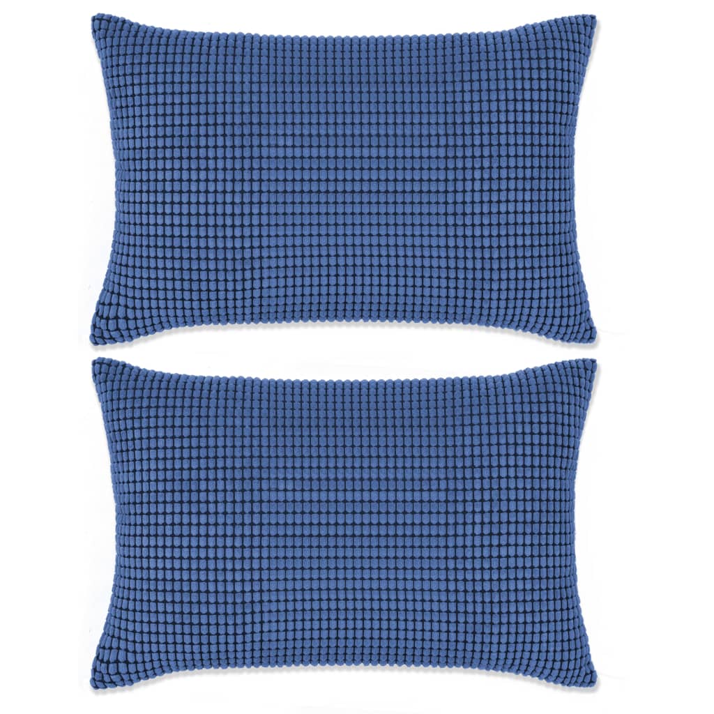 vidaXL Sierkussenset 45x45 cm velours gebroken wit 2-delig