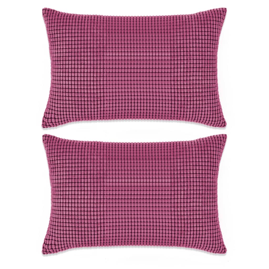 vidaXL Sierkussenset 45x45 cm velours gebroken wit 2-delig
