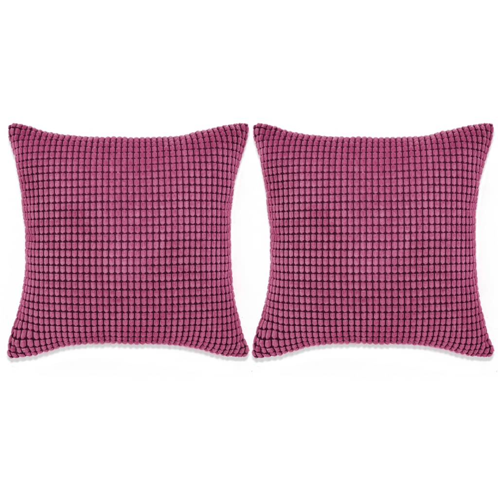 vidaXL Sierkussenset 45x45 cm velours gebroken wit 2-delig