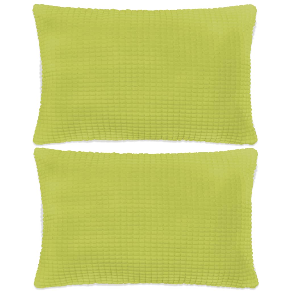 vidaXL Sierkussenset 45x45 cm velours gebroken wit 2-delig