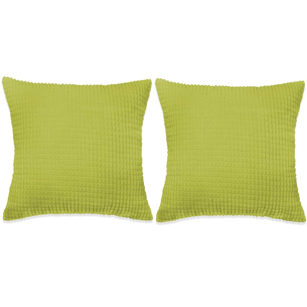 vidaXL Sierkussenset 45x45 cm velours gebroken wit 2-delig