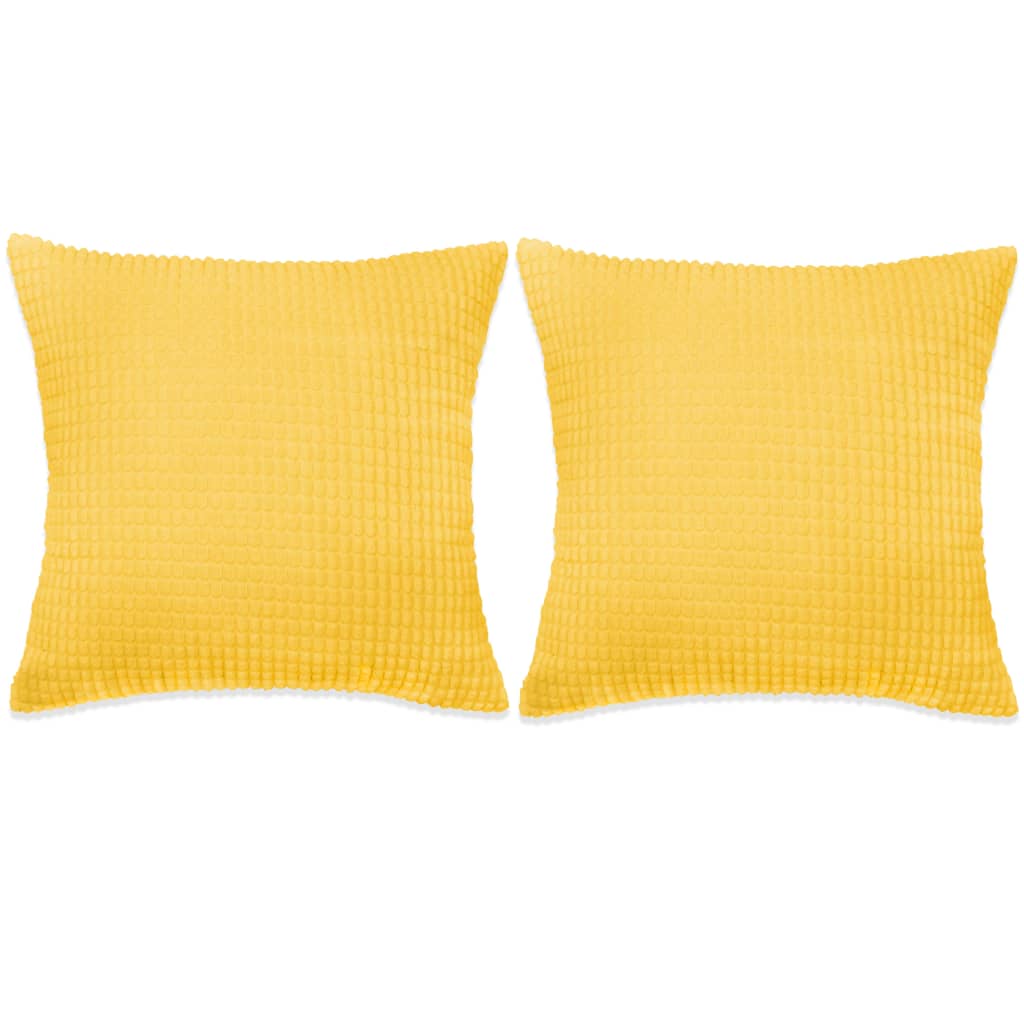 vidaXL Sierkussenset 45x45 cm velours gebroken wit 2-delig