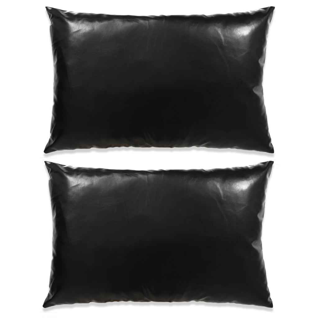vidaXL Sierkussenset 45x45 cm PU goud 2-delig
