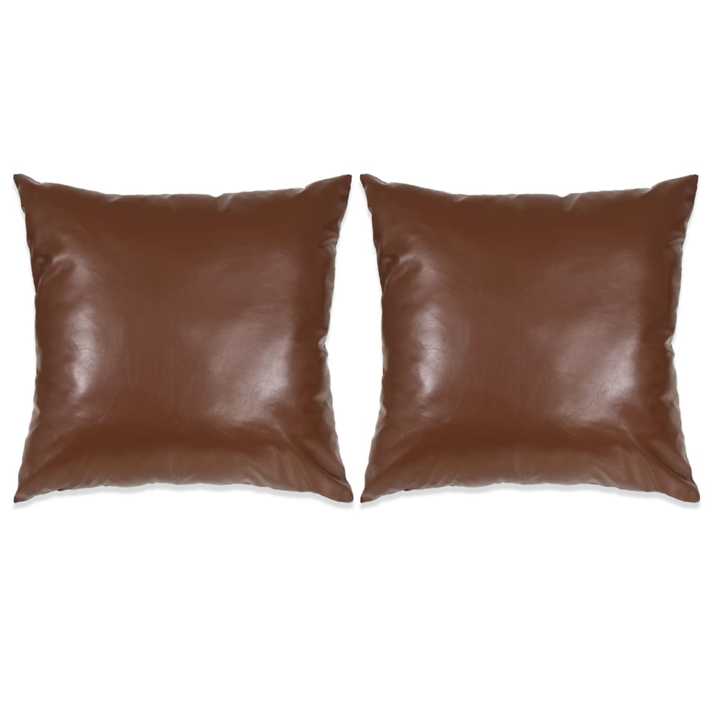vidaXL Sierkussenset 45x45 cm PU goud 2-delig