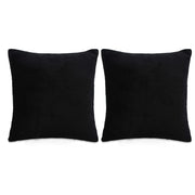 vidaXL 2-delige Sierkussenset 45x45 cm stof zwart