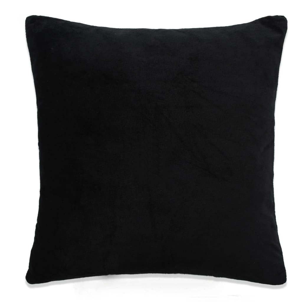 vidaXL 2-delige Sierkussenset 45x45 cm stof zwart