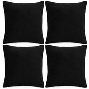 vidaXL Kussenhoezen 4 st 40x40 cm stof zwart