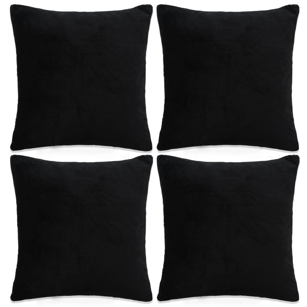 vidaXL Kussenhoezen 4 st 40x40 cm stof zwart