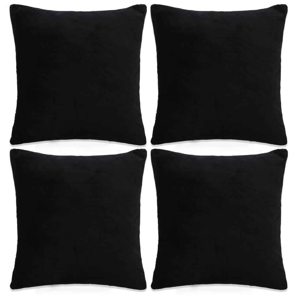 vidaXL Kussenhoezen 4 st 40x40 cm stof zwart
