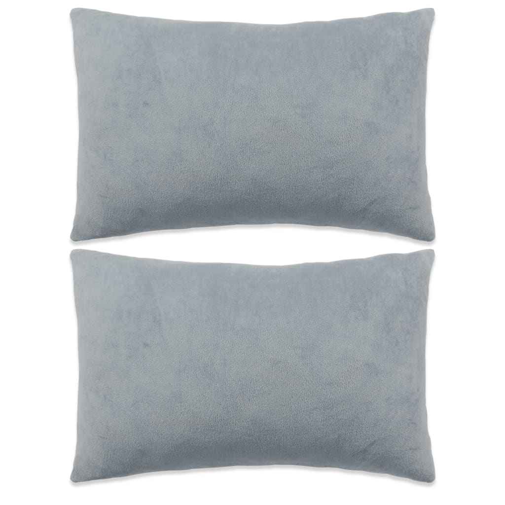 vidaXL 2-delige Sierkussenset 45x45 cm stof zwart