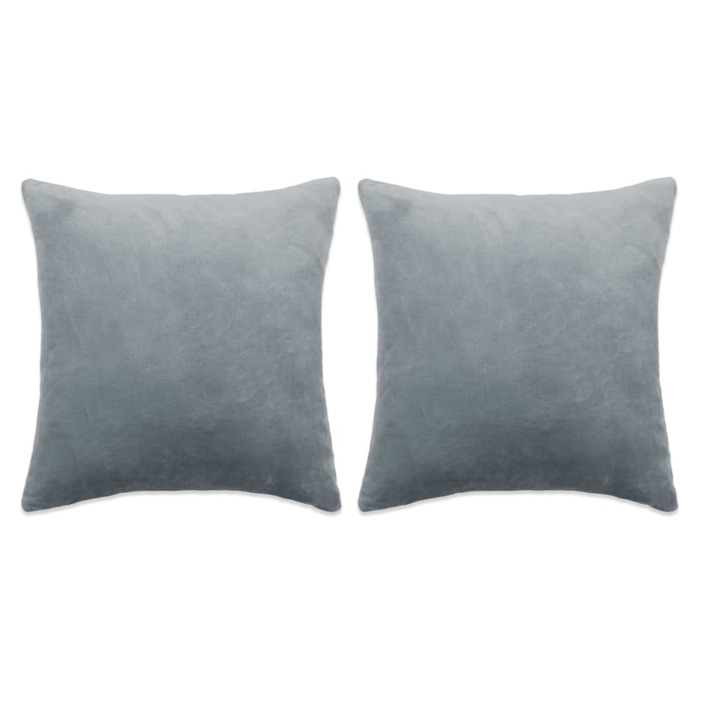 vidaXL 2-delige Sierkussenset 45x45 cm stof zwart