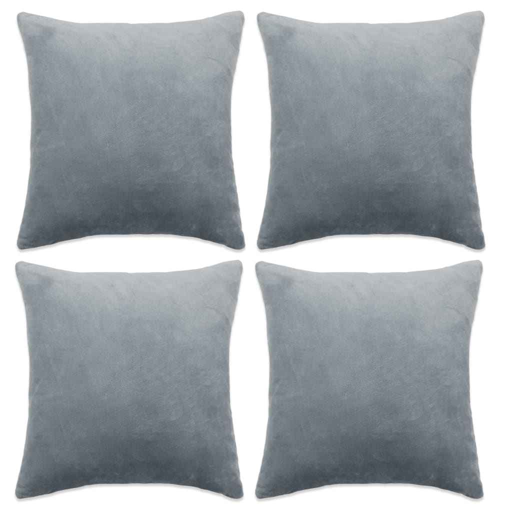 vidaXL Kussenhoezen 4 st 40x40 cm stof zwart