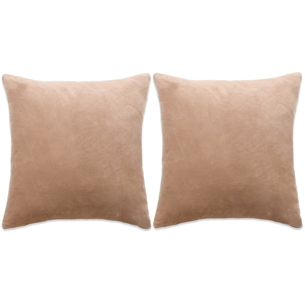 vidaXL 2-delige Sierkussenset 45x45 cm stof zwart