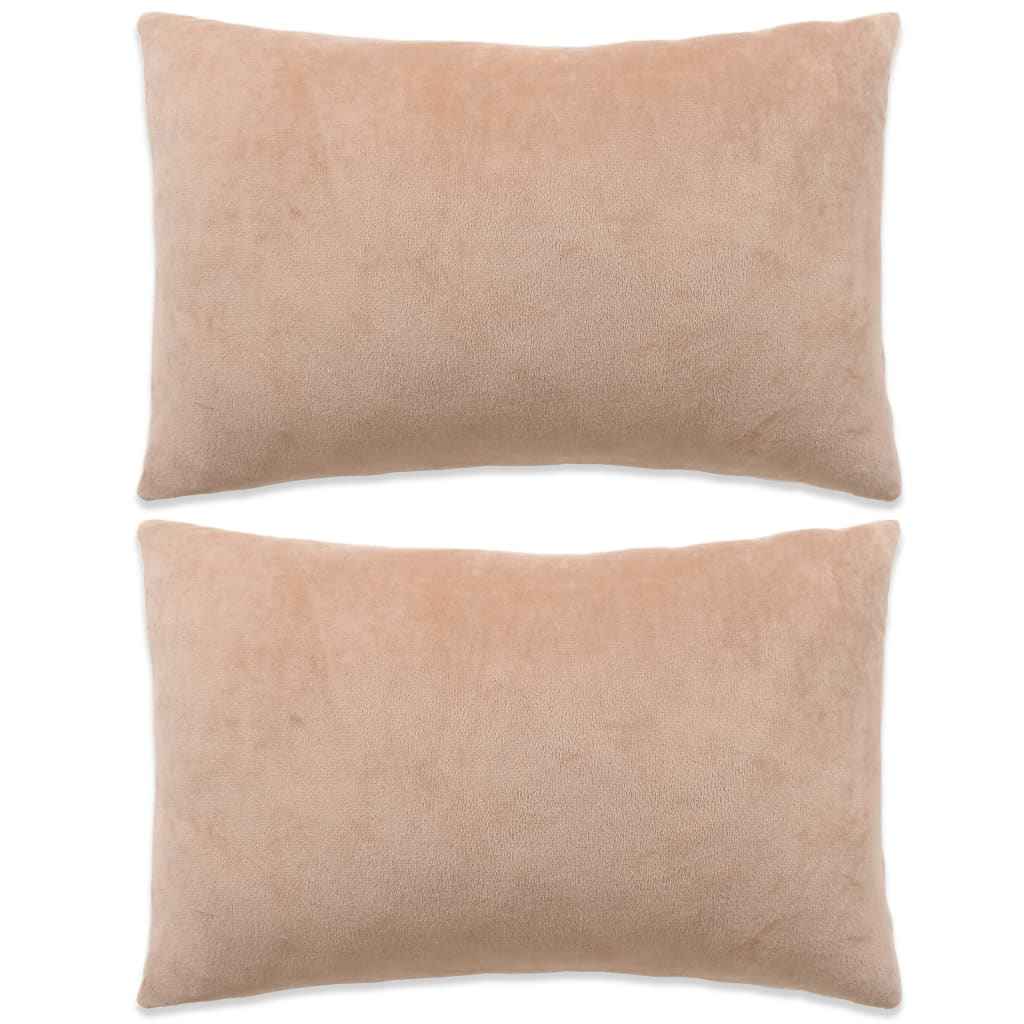 vidaXL 2-delige Sierkussenset 45x45 cm stof zwart