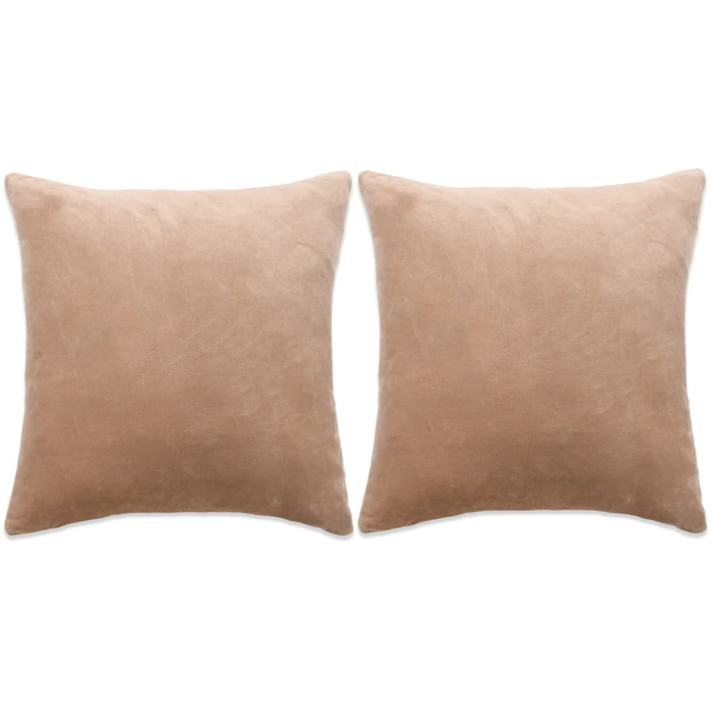 vidaXL 2-delige Sierkussenset 45x45 cm stof zwart