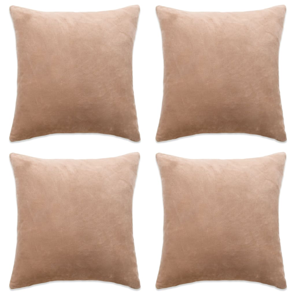vidaXL Kussenhoezen 4 st 40x40 cm stof zwart
