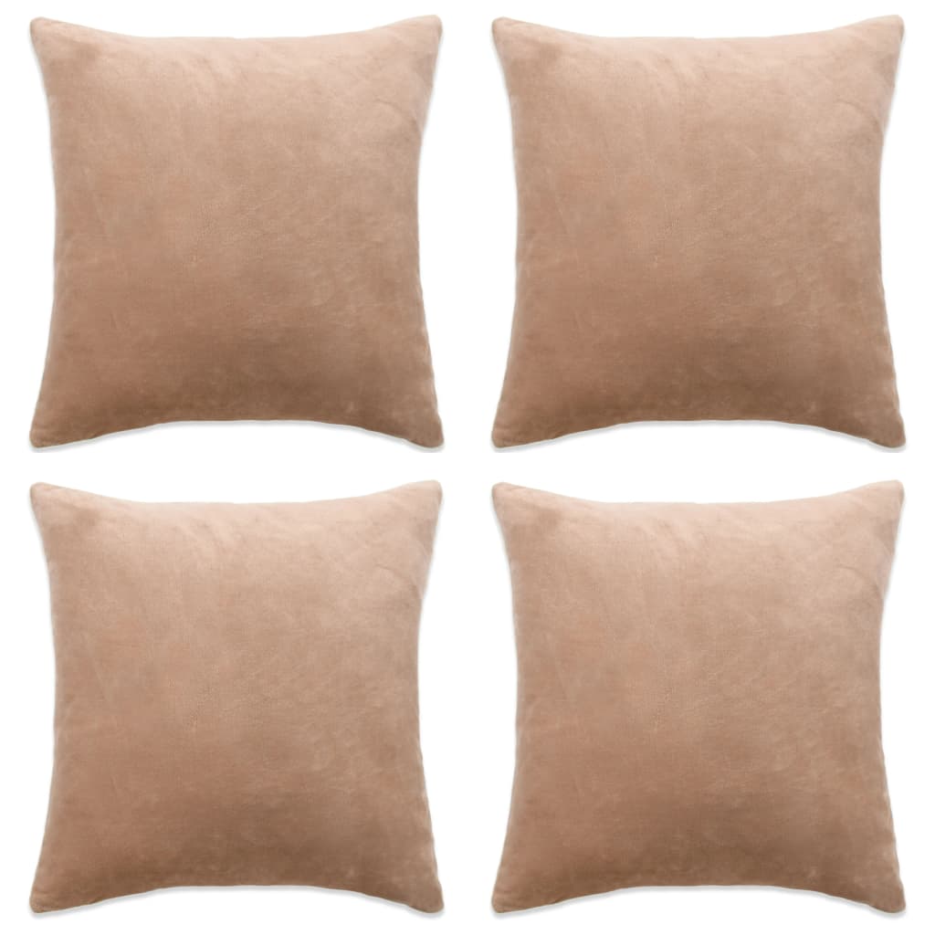 vidaXL Kussenhoezen 4 st 40x40 cm stof zwart