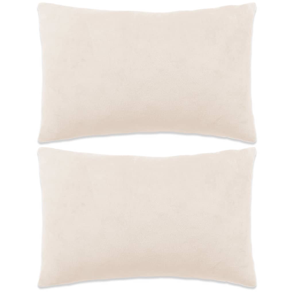 vidaXL 2-delige Sierkussenset 45x45 cm stof zwart