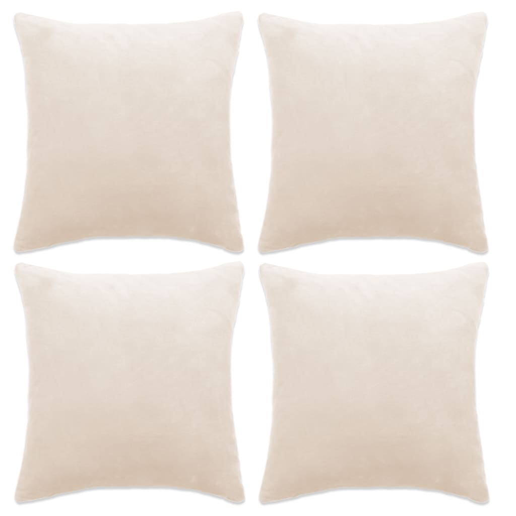 vidaXL Kussenhoezen 4 st 40x40 cm stof zwart