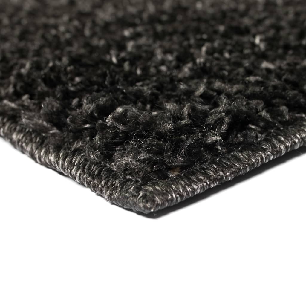 vidaXL Vloerkleed shaggy hoogpolig 80x150 cm antraciet