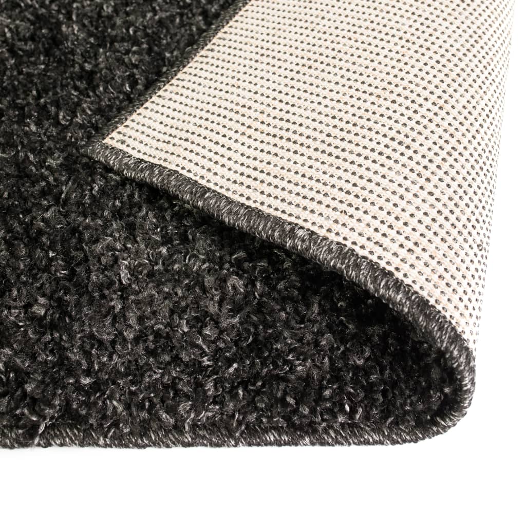 vidaXL Vloerkleed shaggy hoogpolig 80x150 cm antraciet