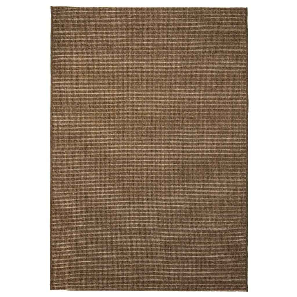 vidaXL Vloerkleed binnen/buiten sisal look 80x150 cm beige