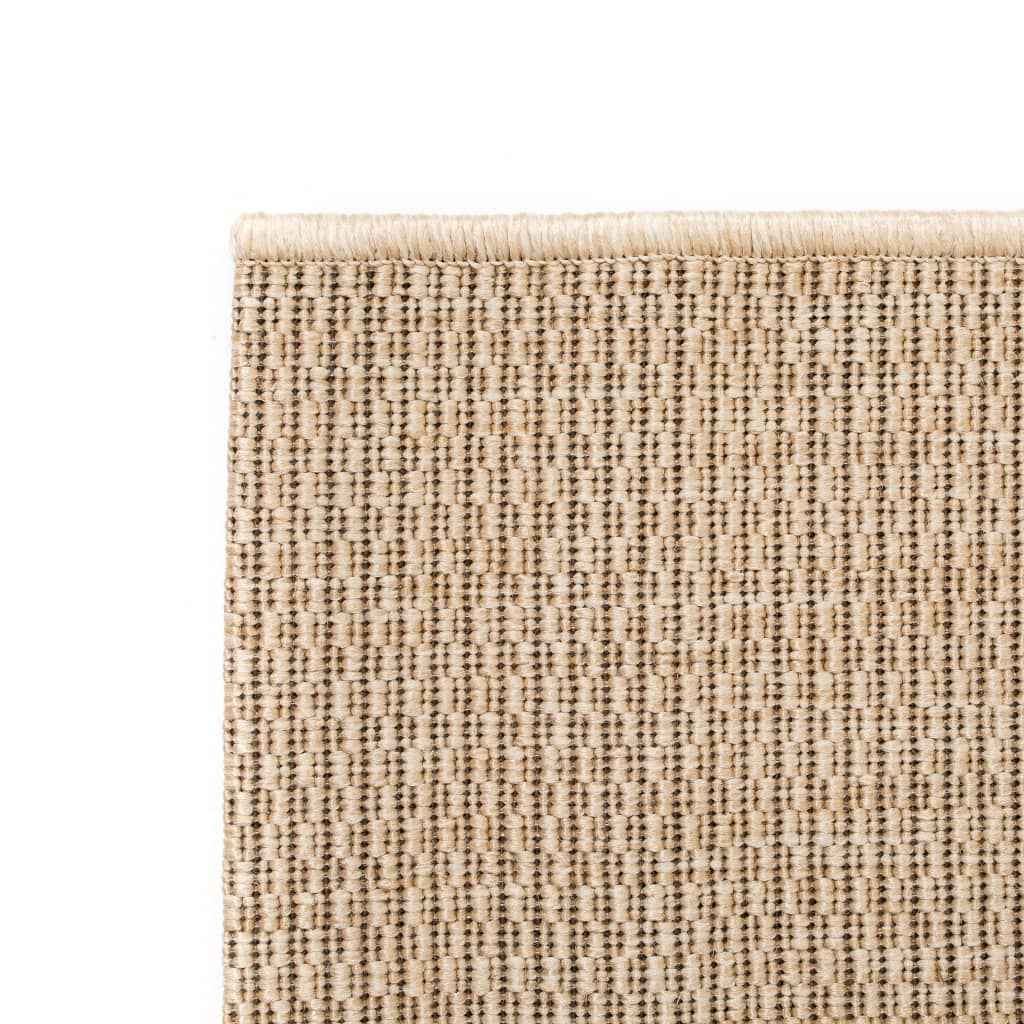 vidaXL Vloerkleed binnen/buiten sisal look 80x150 cm beige
