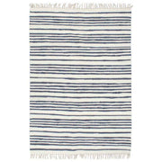 vidaXL Vloerkleed chindi handgeweven 160x230 cm katoen blauw en wit