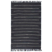 vidaXL Vloerkleed chindi handgeweven 80x160 cm katoen antraciet