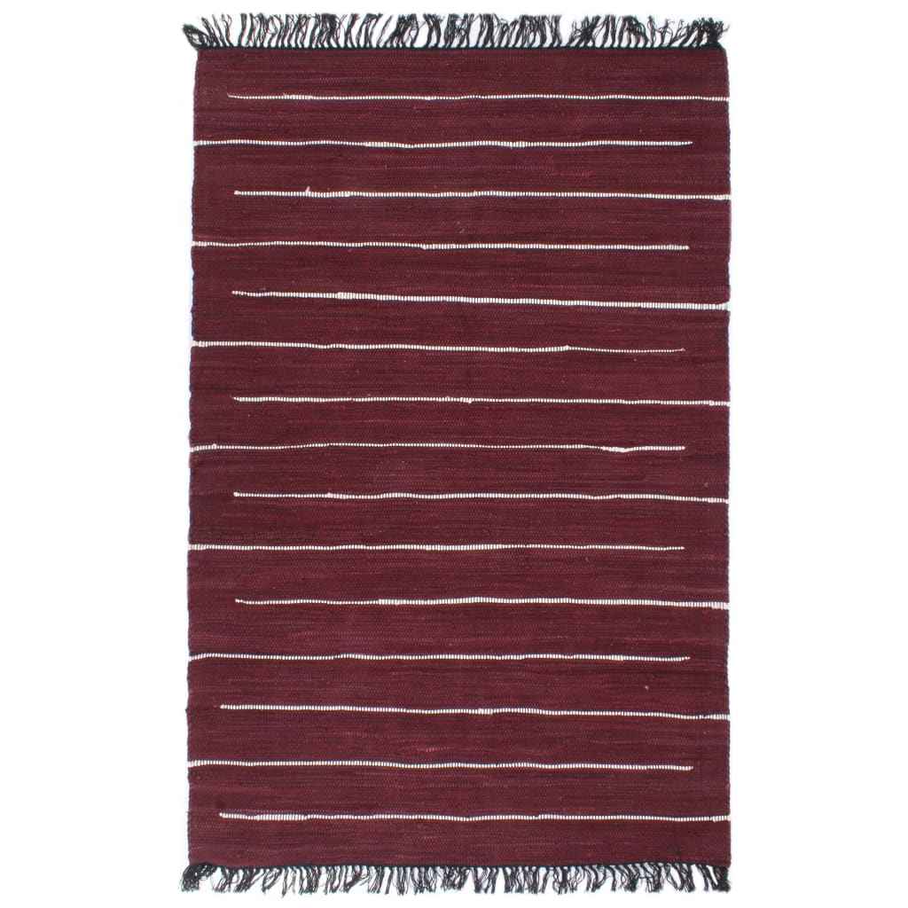 vidaXL Vloerkleed chindi handgeweven 80x160 cm katoen antraciet