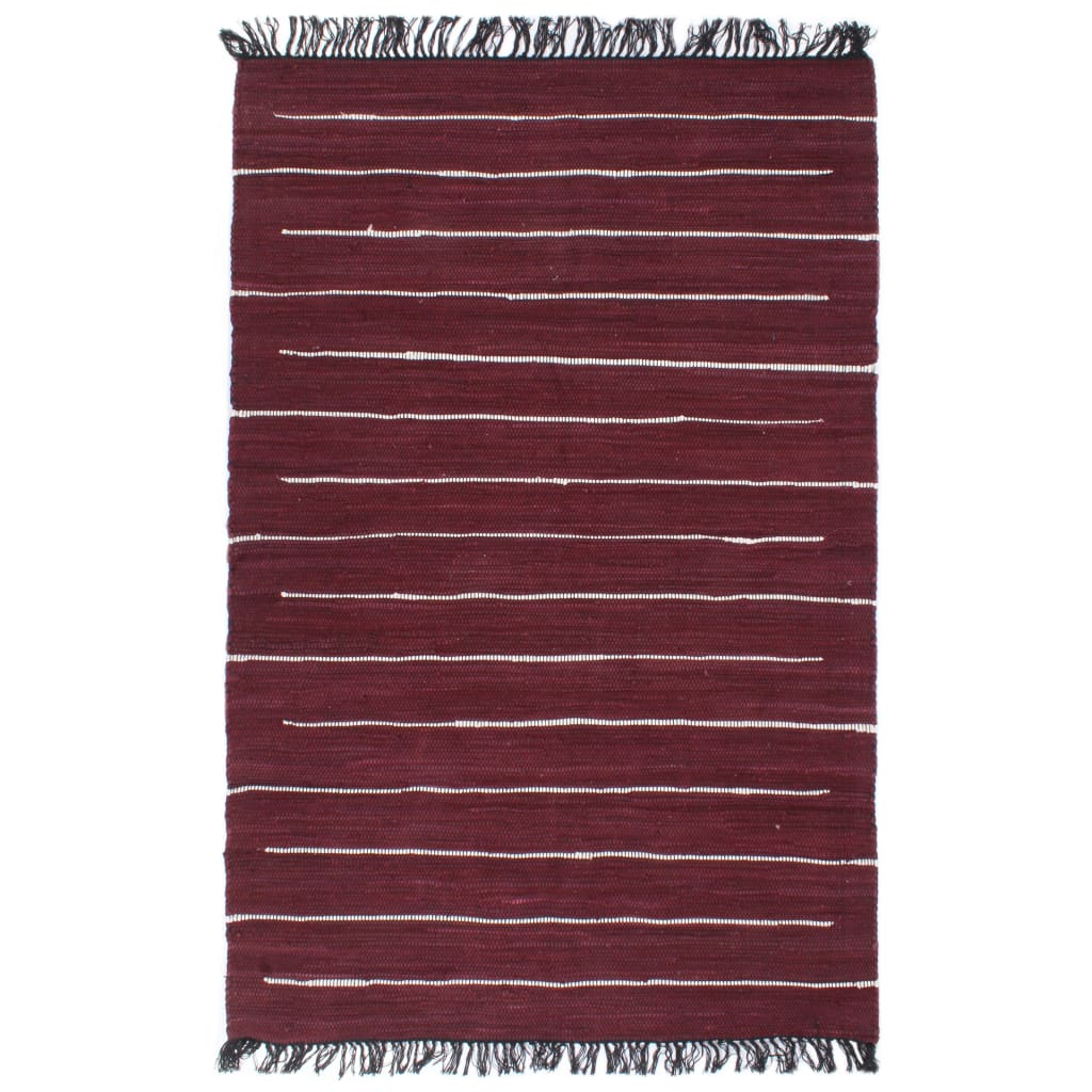 vidaXL Vloerkleed chindi handgeweven 80x160 cm katoen antraciet