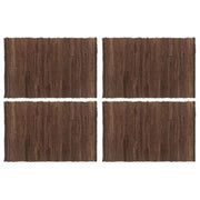vidaXL Placemats 4 st chindi 30x45 cm katoen bruin