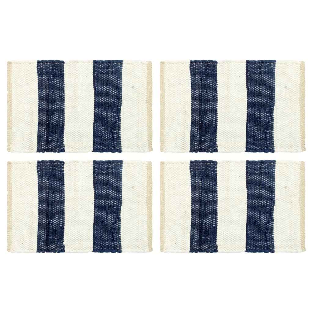 vidaXL Placemats 4 st chindi 30x45 cm katoen bruin