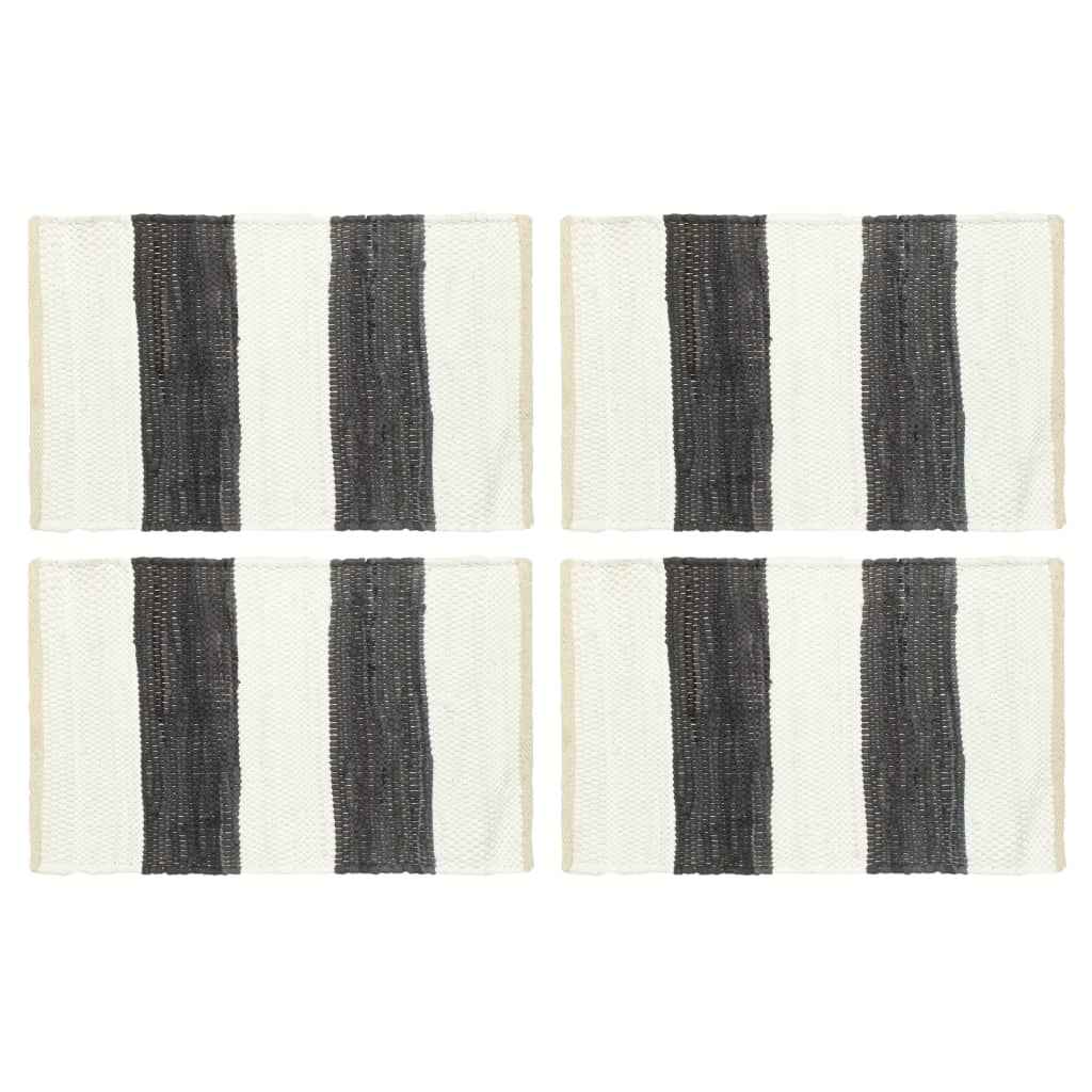 vidaXL Placemats 4 st chindi 30x45 cm katoen bruin