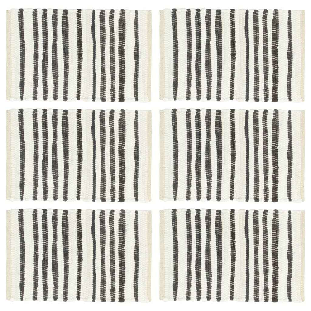 vidaXL Placemats 4 st chindi 30x45 cm katoen bruin