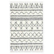 vidaXL Tapijt Berber shaggy hoogpolig 160x230 cm PP beige en grijs