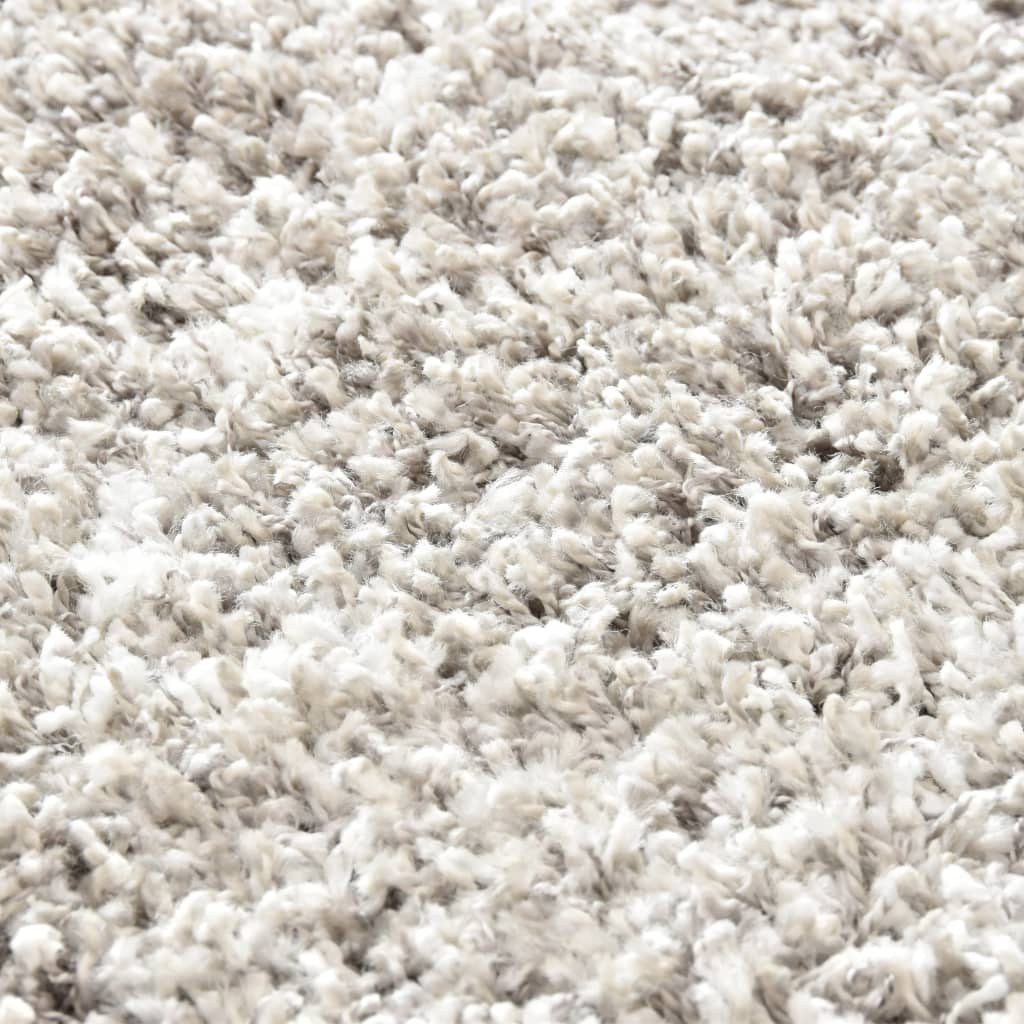 vidaXL Tapijt Berber shaggy hoogpolig 120x170 cm PP zandkleurig beige