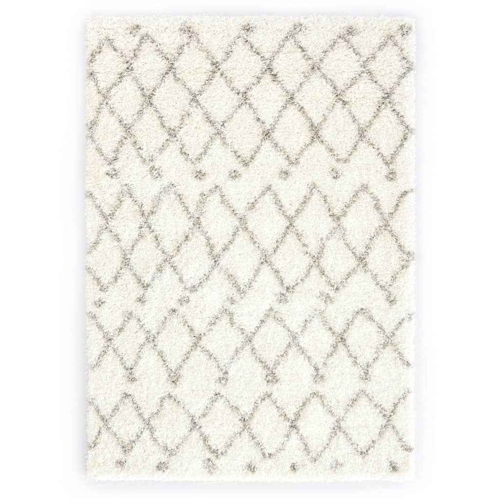 vidaXL Tapijt Berber shaggy hoogpolig 120x170 cm PP zandkleurig beige