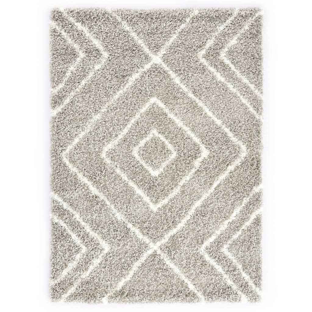 vidaXL Tapijt Berber shaggy hoogpolig 160x230 cm PP zandkleurig beige