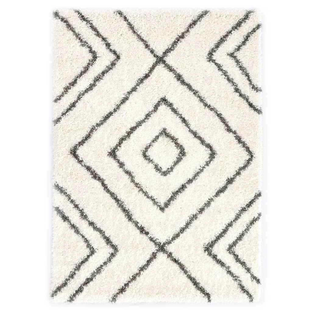 vidaXL Tapijt Berber shaggy hoogpolig 160x230 cm PP zandkleurig beige