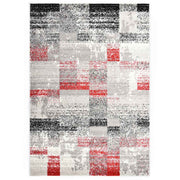 vidaXL Vloerkleed 160x230 cm PP grijs en rood