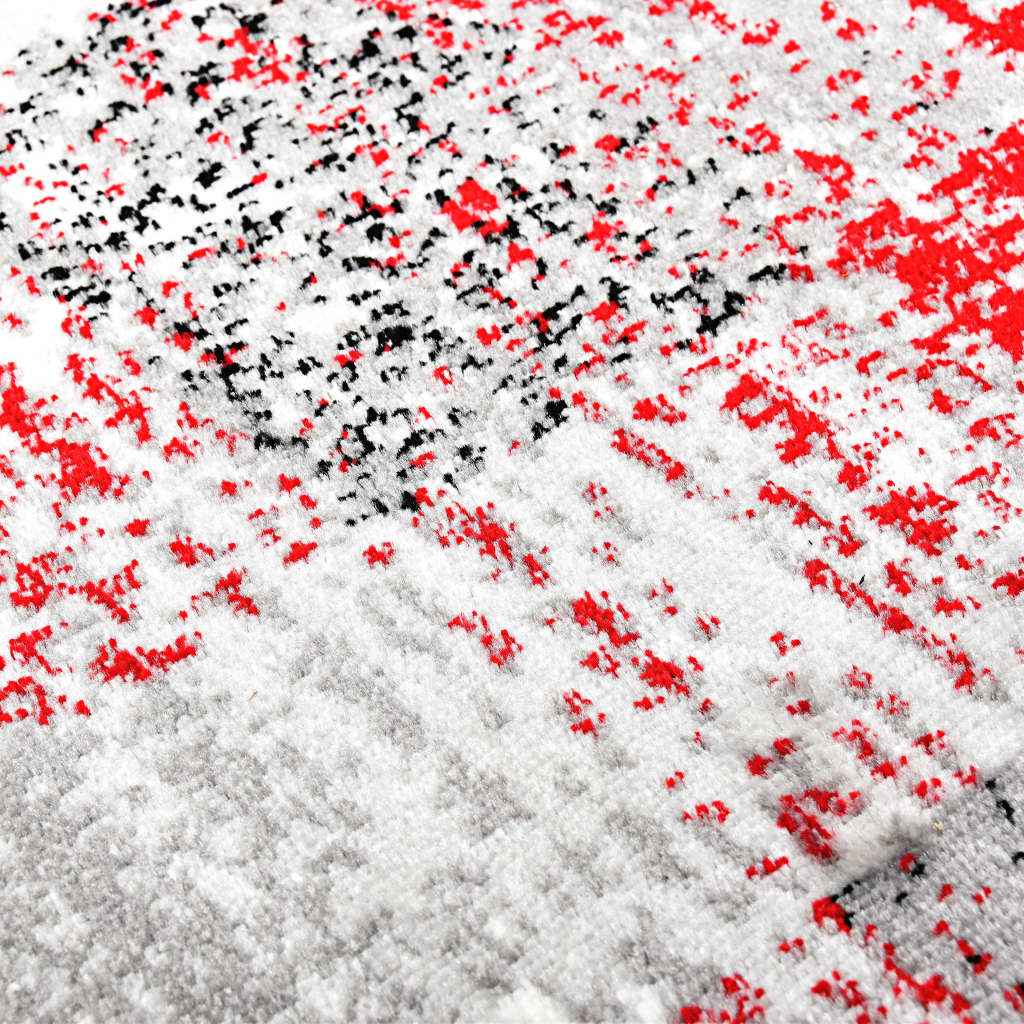 vidaXL Vloerkleed 160x230 cm PP grijs en rood