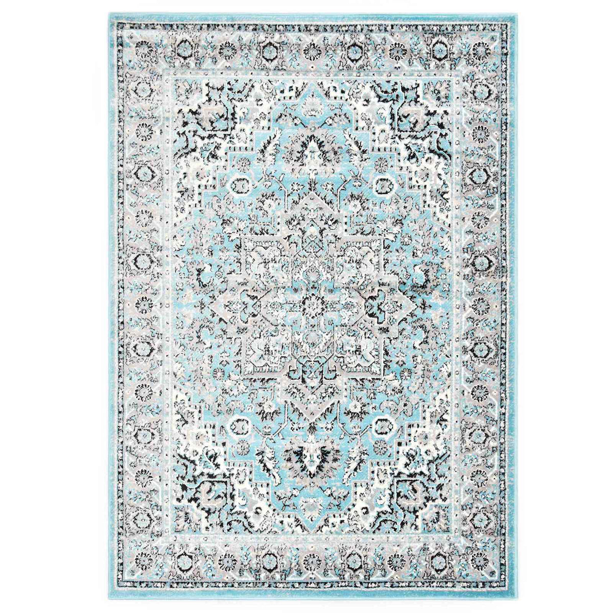 vidaXL Vloerkleed Lichtblauw 80 x 150 cm Polyetheen