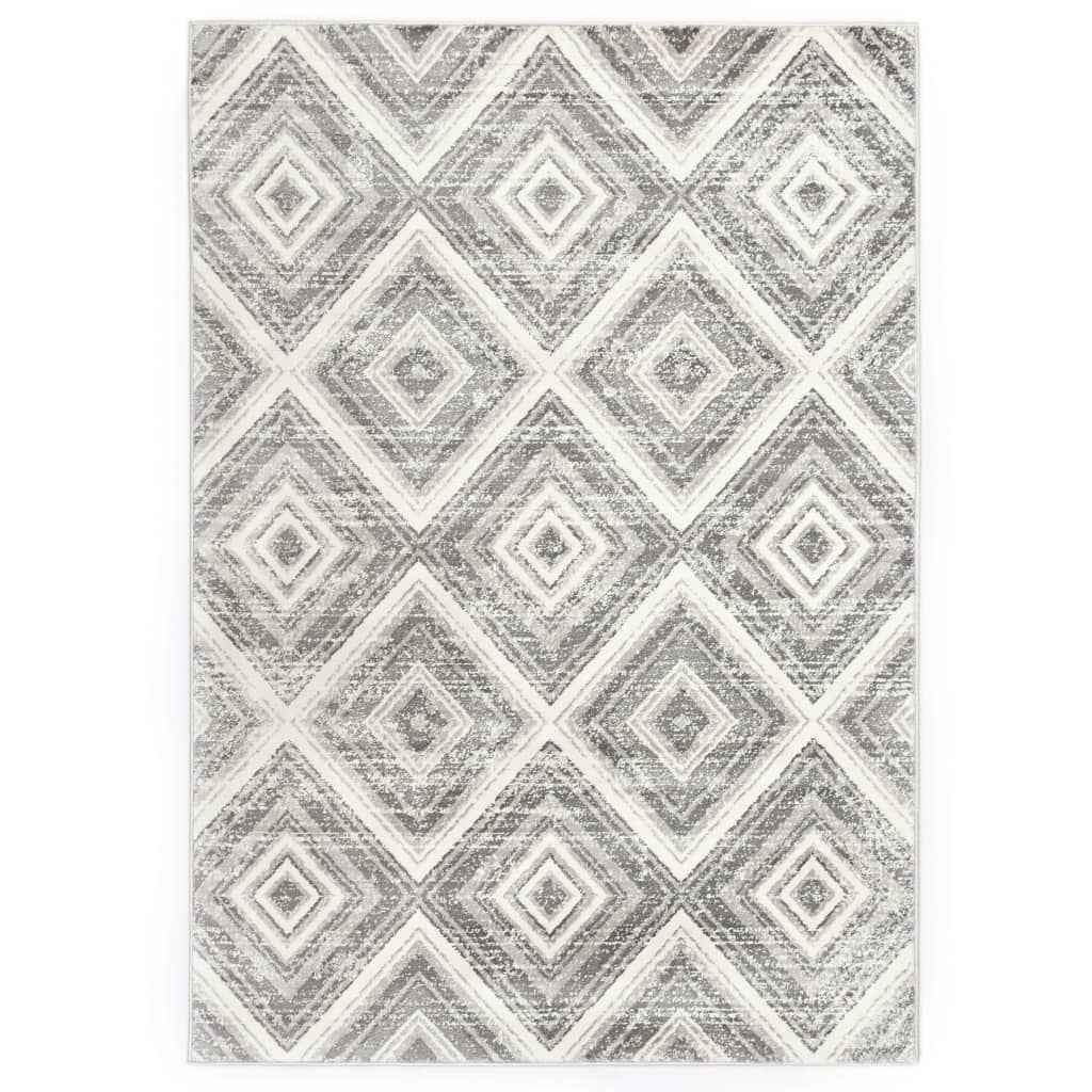 vidaXL Vloerkleed 120x170 cm PP grijs