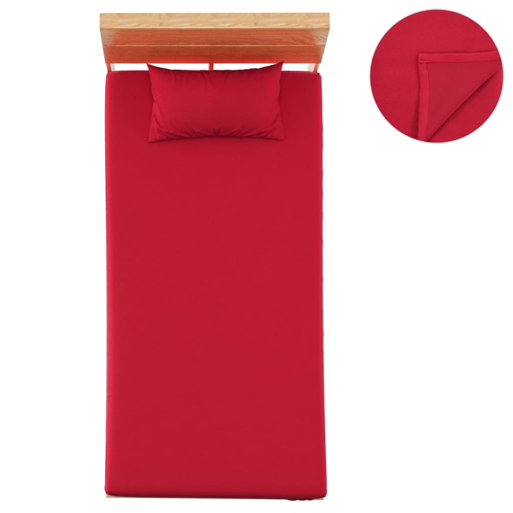  vidaXL Lakens 2 st 100x200 cm polyester fleece bordeauxrood