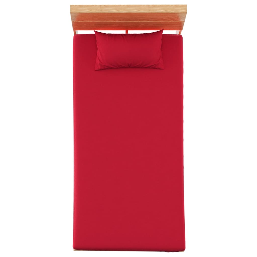  vidaXL Lakens 2 st 100x200 cm polyester fleece bordeauxrood