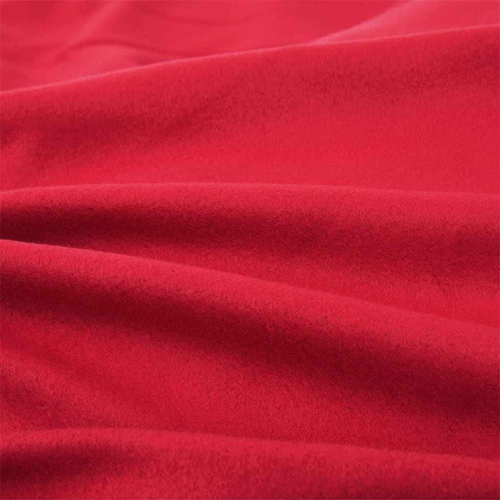  vidaXL Lakens 2 st 100x200 cm polyester fleece bordeauxrood